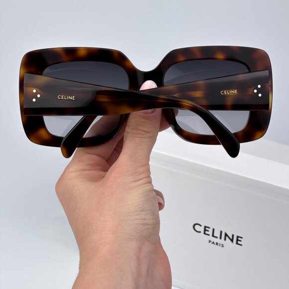Celine 3 DOTS  CL40263I 53B Women BRAND NEW Sunglasses Havana Gradient Smoke - Picture 2 of 9